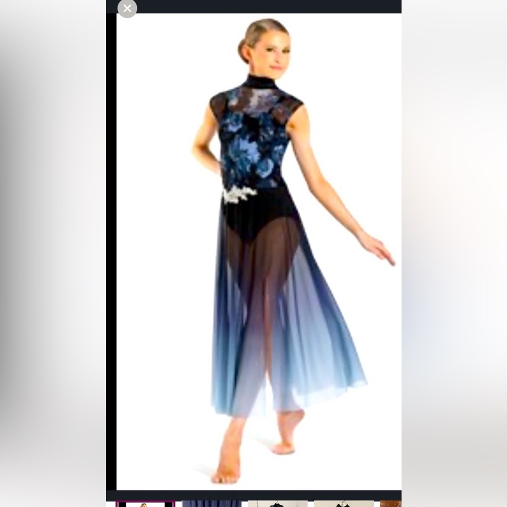 Weissmans lyrical dance costume 14136 Autumn leaves navy size kids girls
